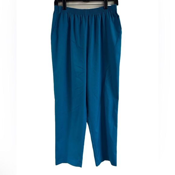 Alfred Dunner Turquoise Blue Pull On Pants Size 12 - Picture 1 of 4